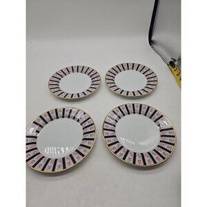 Fitz & Floyd "Victoriana" - 6.5" Porcelain Bread Plate  Lot Of 4 Excellent